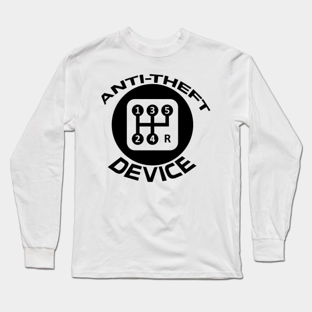 Anti-Theft Device Stick Shift Long Sleeve T-Shirt by FungibleDesign